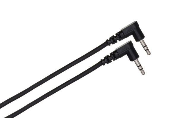 Hosa CMM-103RR Stereo Interconnect Cable Right angle 3.5mm TRS Male to Right angle 3.5mm TRS Male 3 foot