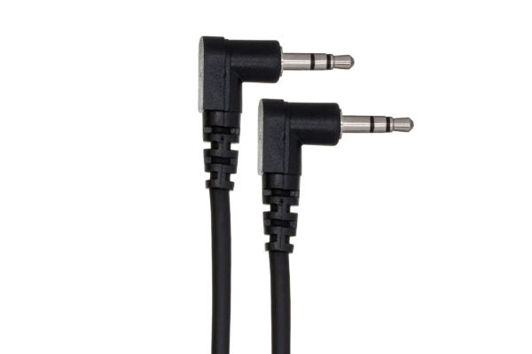 Hosa CMM-103RR Stereo Interconnect Cable Right angle 3.5mm TRS Male to Right angle 3.5mm TRS Male 3 foot