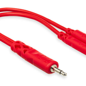 Hosa CMM-515Y Hopscotch Eurorack Patch Cables - 6 inch (Red) 5-pack