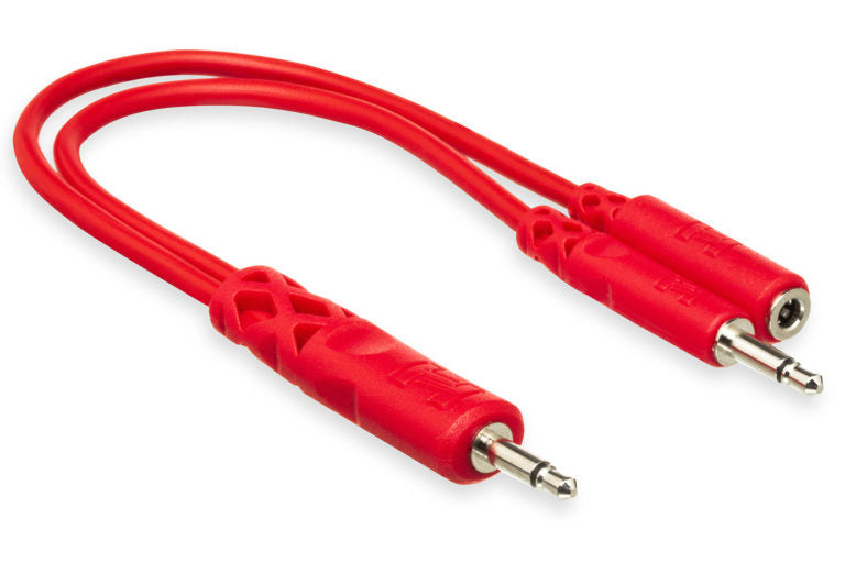 Hosa CMM-515Y Hopscotch Eurorack Patch Cables - 6 inch (Red) 5-pack