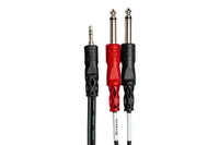Thumbnail for Hosa CMP-153 Stereo Breakout Cable - 3.5mm TRS Male to Left and Right 1/4-inch TS Male - 3 foot