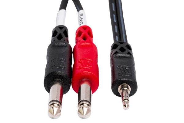 Hosa CMP-159 Stereo Breakout Cable - 3.5mm TRS Male to Left and Right 1/4-inch TS Male - 10 foot