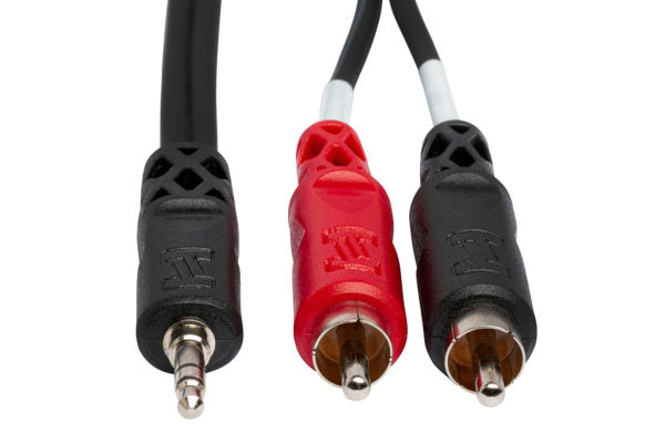 Hosa CMR-206 Stereo Breakout Cable - 3.5mm TRS Male to Left and Right RCA Male - 6 foot