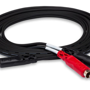 Hosa CMR-225 Stereo Breakout Cable - 3.5mm TRS Male to Left and Right RCA Male - 25 foot