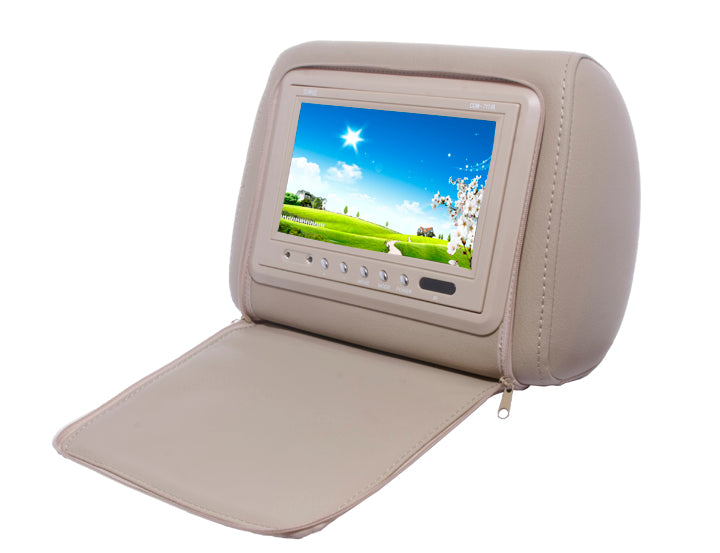 Absolute COM711IRC 7.5" Universal Headrest TFT/LCD Monitor W/IR Zipper Cover