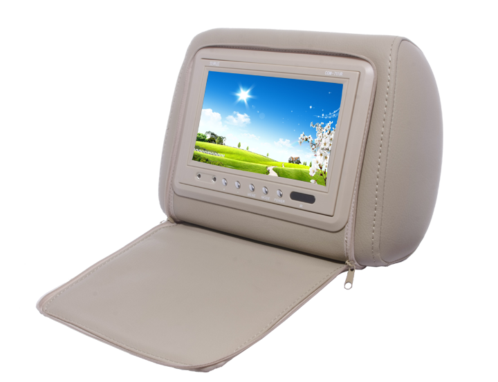 Absolute COM711IRC 7.5" Universal Headrest TFT/LCD Monitor W/IR Zipper Cover