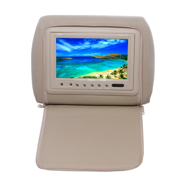Absolute COM711IRC 7.5" Universal Headrest TFT/LCD Monitor W/IR Zipper Cover