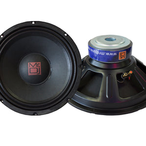 MR DJ COMDW10 10" 640W 60 Oz. 8-Ohms Universal PRO PA/DJ Raw Woofer Subwoofer