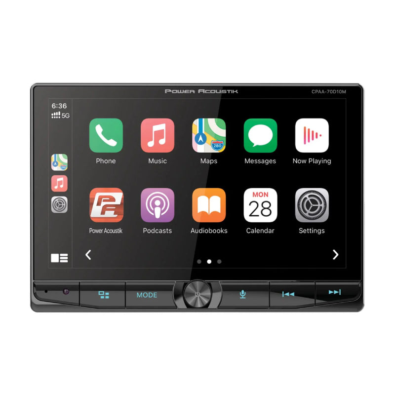 Power Acoustik CPAA-70D10MW 2-DIN 10.6" Floating HD Touchscreen Display Digital Multimedia Video Receiver