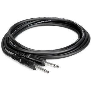 Hosa CPP-101 Interconnect Cable - 1/4-inch TS Male to 1/4-inch TS Male - 1 foot