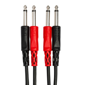 Hosa CPP-204 Stereo Interconnect Cable Dual 1/4-inch TS Male to Same 13.2 foot