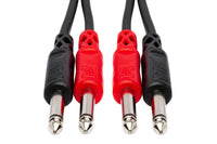 Thumbnail for Hosa CPP-202 Stereo Interconnect Cable - Dual 1/4-inch TS Male to Same - 6.6 foot
