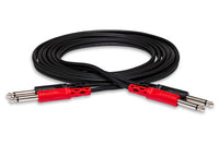 Thumbnail for Hosa CPP-202 Stereo Interconnect Cable - Dual 1/4-inch TS Male to Same - 6.6 foot