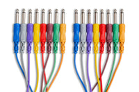 Thumbnail for Hosa CPP-801 8-channel 1/4-inch TS Male Snake - 3.3 foot