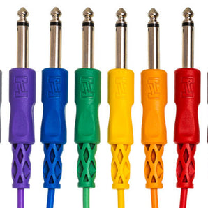Hosa CPP-845 1/4-inch TS Male Patch Cable 8-pack - 1.5 foot (Various Colors)