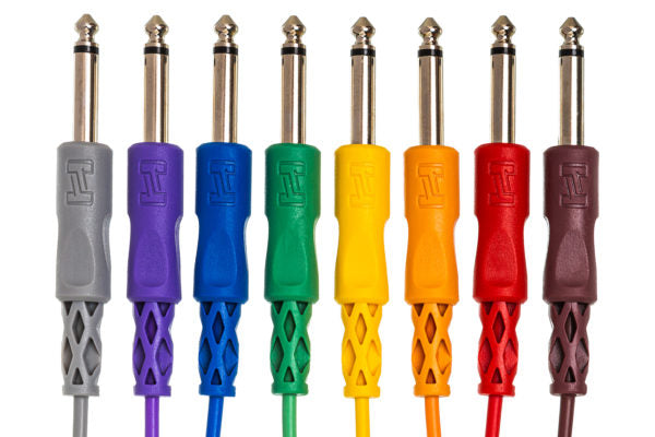 Hosa CPP-845 1/4-inch TS Male Patch Cable 8-pack - 1.5 foot (Various Colors)
