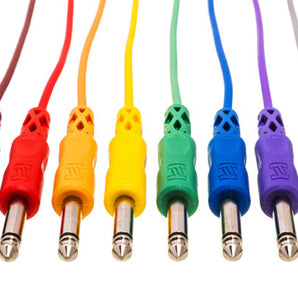 Hosa CPP-845 1/4-inch TS Male Patch Cable 8-pack - 1.5 foot (Various Colors)
