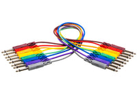 Thumbnail for Hosa CPP-845 1/4-inch TS Male Patch Cable 8-pack - 1.5 foot (Various Colors)