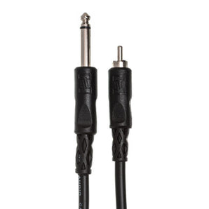 Hosa CPR-103R Interconnect Cable Right-angle 1/4-inch TS Male to RCA Male 3 foot