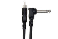Thumbnail for Hosa CPR-103R Interconnect Cable Right-angle 1/4-inch TS Male to RCA Male 3 foot