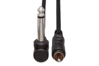 Thumbnail for Hosa CPR-103R Interconnect Cable Right-angle 1/4-inch TS Male to RCA Male 3 foot