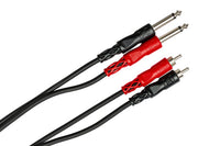 Thumbnail for Hosa CPR-206 Stereo Interconnect Cable Dual 1/4-inch TS Male to Dual RCA Male 20 foot