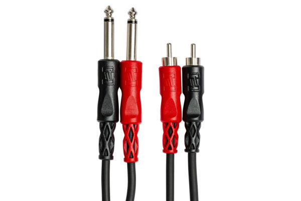 Hosa CPR-206 Stereo Interconnect Cable Dual 1/4-inch TS Male to Dual RCA Male 20 foot