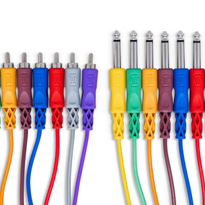 Hosa CPR-802 8-channel 1/4-inch TS Male to RCA Male Snake - 6.6 foot