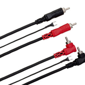 Hosa CRA-201PB Stereo Interconnect Dual RCA to Dual Piggyback RCA Cable - 3.3 foot