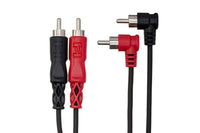 Thumbnail for Hosa CRA-202RR Stereo Interconnect Dual Right Angle RCA to Dual Right Angle RCA Cable - 6 foot