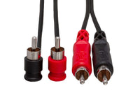 Thumbnail for Hosa CRA-202RR Stereo Interconnect Dual Right Angle RCA to Dual Right Angle RCA Cable - 6 foot
