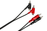 Thumbnail for Hosa CRA-202PB Stereo Interconnect Dual RCA to Dual Piggyback RCA Cable - 6.6 foot