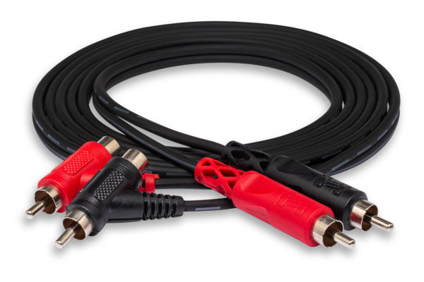 Hosa CRA-202PB Stereo Interconnect Dual RCA to Dual Piggyback RCA Cable - 6.6 foot