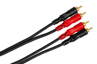 Thumbnail for Hosa CRA-202RR Stereo Interconnect Dual Right Angle RCA to Dual Right Angle RCA Cable - 6 foot