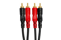 Thumbnail for Hosa CRA-202RR Stereo Interconnect Dual Right Angle RCA to Dual Right Angle RCA Cable - 6 foot