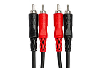 Thumbnail for Hosa CRA-202RR Stereo Interconnect Dual Right Angle RCA to Dual Right Angle RCA Cable - 6 foot