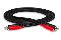 Thumbnail for Hosa CRA-202RR Stereo Interconnect Dual Right Angle RCA to Dual Right Angle RCA Cable - 6 foot