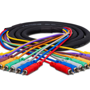 Hosa CRA-802 8-channel RCA Male Snake - 6.6'