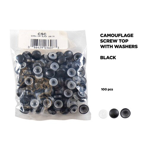 Install Bay CSC Camouflage Screw Top Black - Package of 100