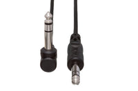Thumbnail for Hosa CSS-110R Balanced Interconnect Cable - 1/4-inch TRS Male to Right Angle 1/4-inch TRS Male - 10 foot