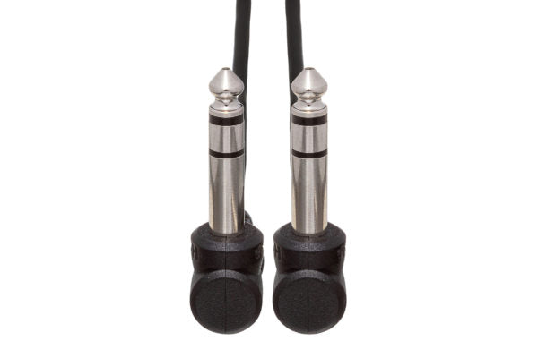Hosa CSS-110RR Balanced Interconnect Cable - Right Angle 1/4-inch TRS Male to Right Angle 1/4-inch TRS Male - 10 foot