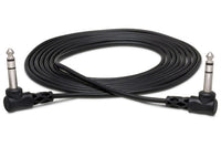 Thumbnail for Hosa CSS-110RR Balanced Interconnect Cable - Right Angle 1/4-inch TRS Male to Right Angle 1/4-inch TRS Male - 10 foot