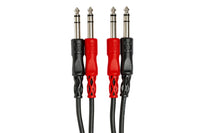 Thumbnail for Hosa CSS-201 Stereo Interconnect Dual 1/4-inch TRS Male to Dual 1/4-inch TRS Male Cable - 3.3 foot