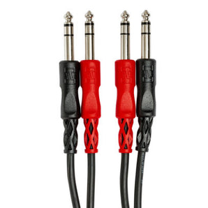 Hosa CSS-203 Stereo Interconnect Dual 1/4-inch TRS Male to Dual 1/4-inch TRS Male Cable - 9.9 foot