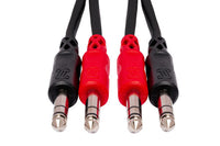 Thumbnail for Hosa CSS-202 Stereo Interconnect Dual 1/4-inch TRS Male to Dual 1/4-inch TRS Male Cable - 6.6 foot