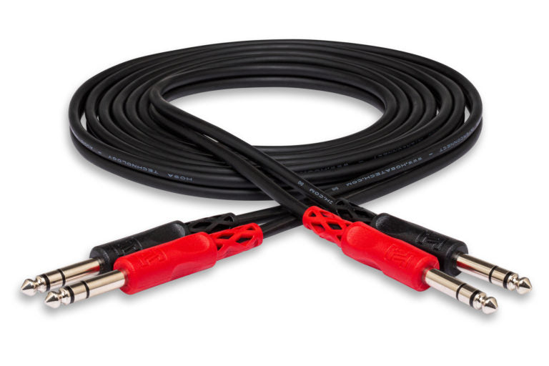 Hosa CSS-203 Stereo Interconnect Dual 1/4-inch TRS Male to Dual 1/4-inch TRS Male Cable - 9.9 foot