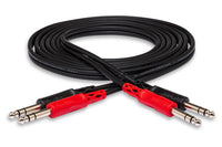 Thumbnail for Hosa CSS-203 Stereo Interconnect Dual 1/4-inch TRS Male to Dual 1/4-inch TRS Male Cable - 9.9 foot