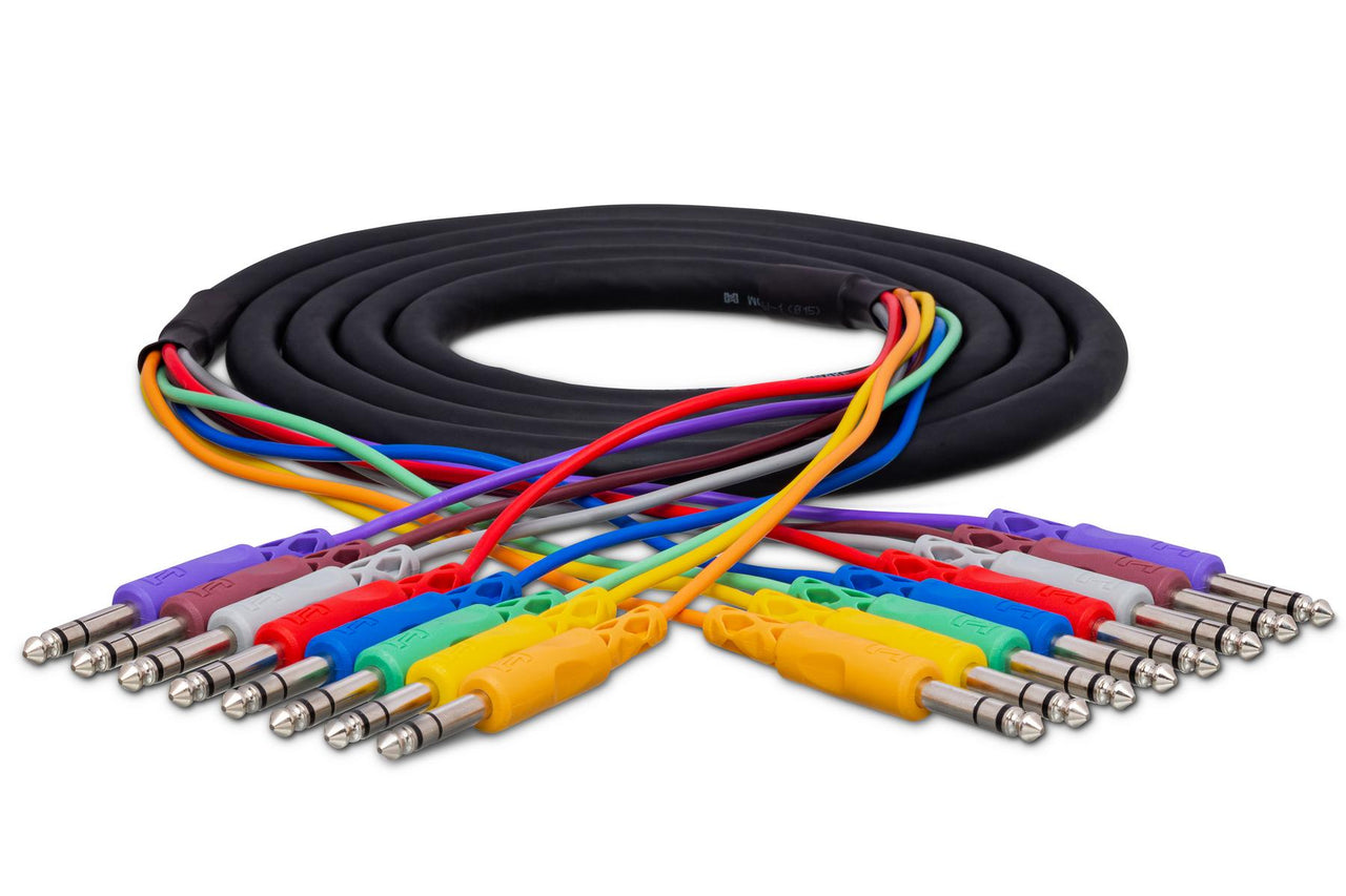 Hosa CSS-804 8-channel 1/4-inch TRS Male Snake - 13.2 foot