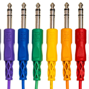 Hosa CSS-890 1/4-inch TRS Male to 1/4-inch TRS Male Patch Cable 8-pack - 3 foot (Various Colors)
