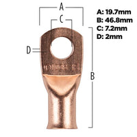 Thumbnail for Install Bay CUR1038 Copper Uninsulated Ring Terminal 1/0 Gauge 3/8